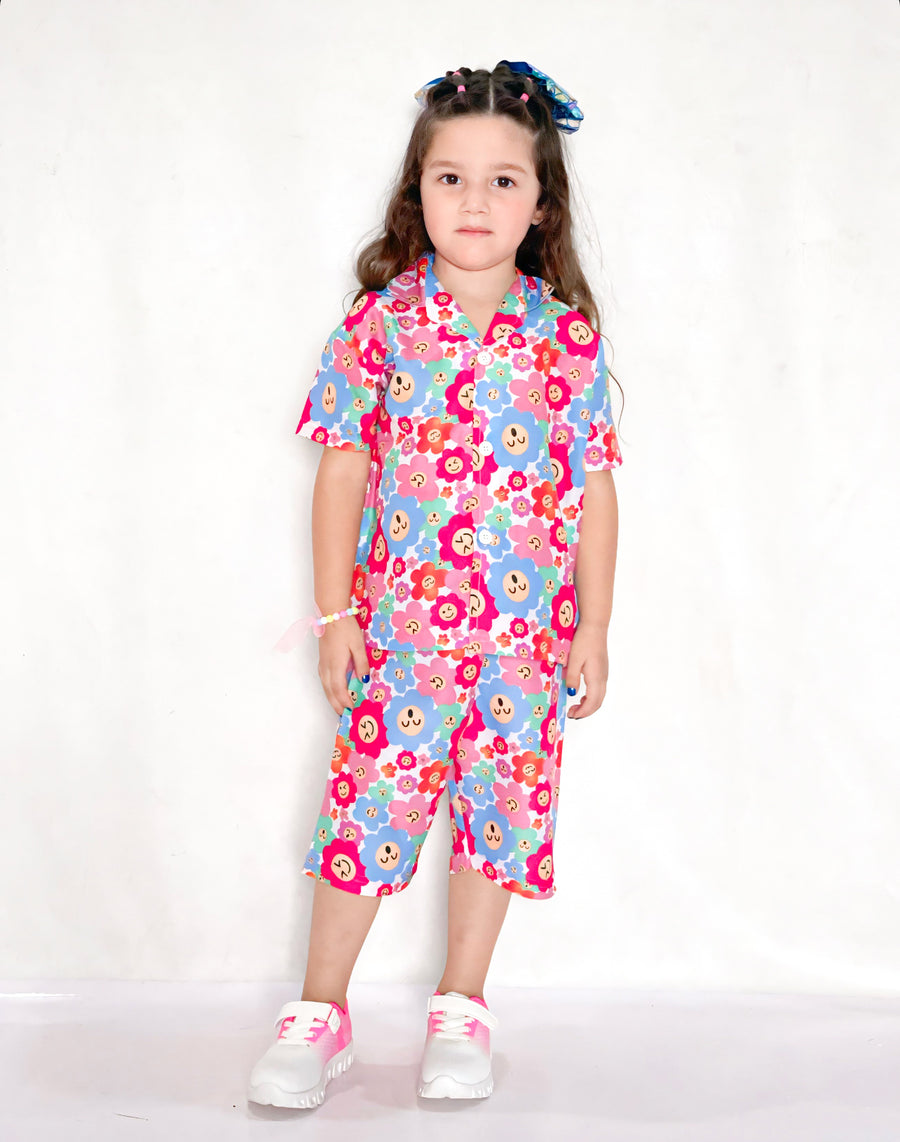 BABY/BOY SUMMER MULTI FLORAL PRINTED SHIRT AND SHORT - #SS507