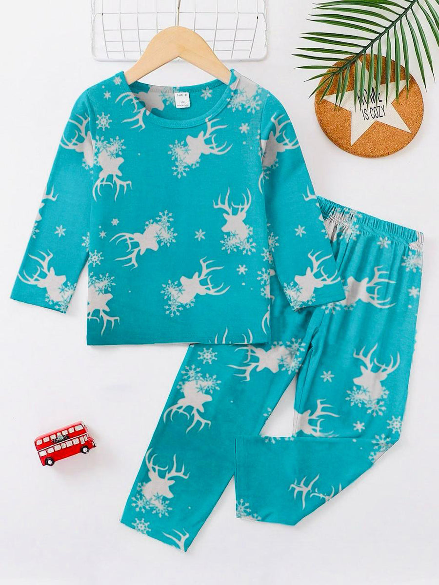 BABY/BOY ICE BLUE STYLE PRINTED KIDS WEAR - #3003