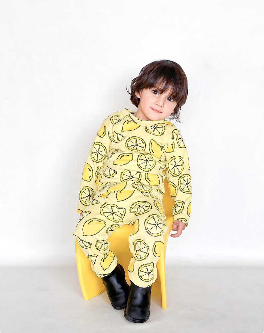 BABY/BOY LEMON PRINTED STYLE KIDS WEAR - #3007