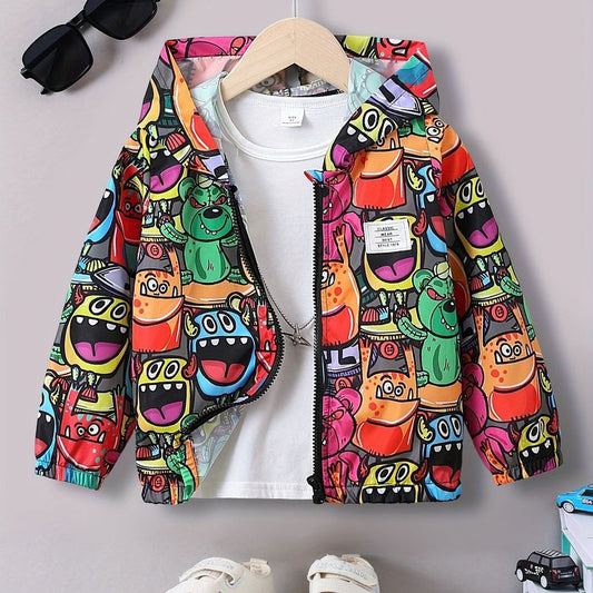 BABY/BOY MULTI CARTOON PRINTED STYLE WINTER ZIP-UP HOODIE - #Z-0085