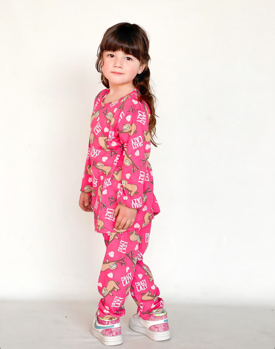 BABY/BOY PINK MONKEY PRINTED STYLE KIDS WEAR - #3009